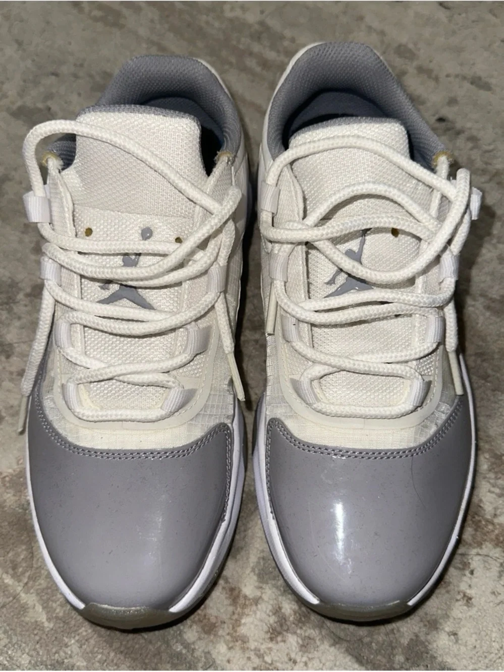 Kids' White and Gray High-Top Basketball Sneakers